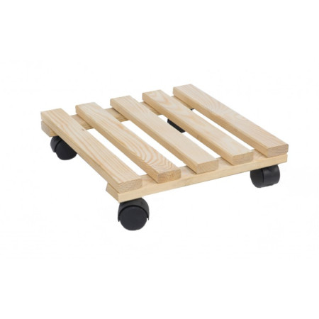 Dřevěný podstavec pod květináč, pojízdný