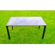 Elegantní zahradní stůl - hliníková kostra + skleněná deska