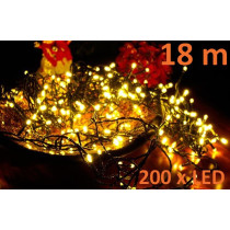 Vánoční LED řetěz venkovní / vnitřní, teple bílá, 18 m