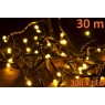 Vánoční řetěz z LED diod venkovní / vnitřní, teple bílá, 30 m