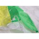 Létající drak - kite 200x70 cm, akrobatický, 2 vodící lana, zelená / bílá