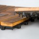 11 ks dlaždic z akátového dřeva, rozměry 30 x 30 x 2,4 cm