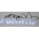 Vánoční řetěz - rampouchy venkovní / vnitřní, studená bílá, 3,6 m