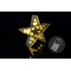 Vánoční hvězda s 3D efektem - 35 cm, 20 LED, teplá bílá