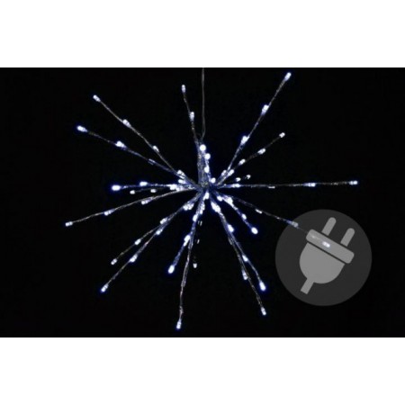 Vánoční osvětlení venkovní / vnitřní, svítící hvězda studeně bílá, 40 cm
