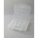 Plastový organizér- nastavitelné přihrádky, 26,4x7,1x26,7 cm