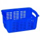 Úložný plastový košík na drobnosti, středně velký, modrý