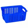 Úložný plastový košík na drobnosti, středně velký, modrý