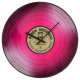 Designové nástěnné hodiny, motiv vinylové desky, 35 cm, růžové