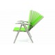 2 ks hliníková zahradní židle s polohovatelným opěradlem, zelená