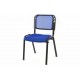 Stohovatelná židle s ocelovým rámem, modrá