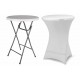 Skládací stolek s elastickým designovým potahem, bílý