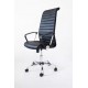Elegantní kancelářská židle na kolečkách, eko kůže, černá