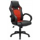Otočná kancelářská židle z eko kůže, funkce houpání, červená / černá