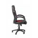 Otočná kancelářská židle z eko kůže, funkce houpání, červená / černá