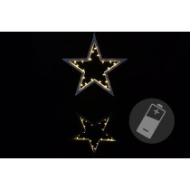 Vánoční výzdoba - svítící hvězda na baterie 25,5 cm