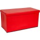 Složitelná lavice s měkkým polstrováním, červená