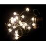 Vánoční řetěz - svítící hvězdy / vločky do bytu, na baterie, 2 m