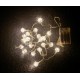 Vánoční řetěz - svítící hvězdy / vločky do bytu, na baterie, 2 m