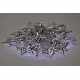 Vánoční LED řetěz - stříbrné hvězdy na baterie, 2 m