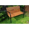 Dřevěná lavice se řeleznou konstrukcí, na zahradu / do parku
