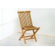 Zahradní dřevěná židle bez područek, tvrdé teakové dřevo