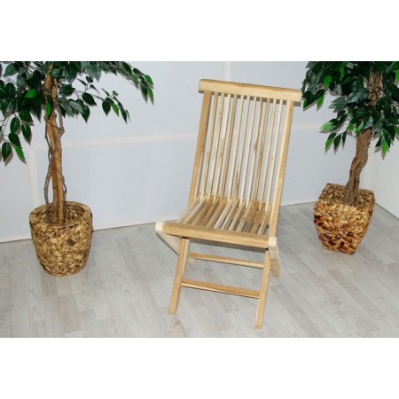 Skládací dřevěná židle z masivu- tvrdé týkové dřevo