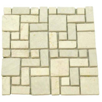 Obklad / dlažba - mozaika z leštěného mramoru, béžová, 1 ks
