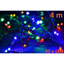 LED světelný řetěz pro venkovní použití, barevný, 4 m