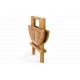 Malý dřevěný skládací stolek- kulatý, teakové dřevo