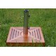 Čtvercový okrasný stojan na slunečník, dřevěné obložení, 40 kg