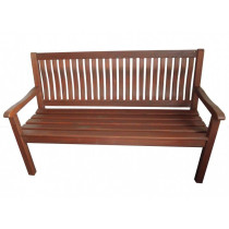 Venkovní dřevěná lavice 150 cm, tm. hnědá borovice