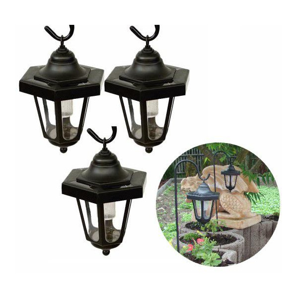 3 ks zahradní solární osvětlení- lucerna se stojanem