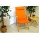 Polstr na židli voděodolný, pratelný potah, oranžový