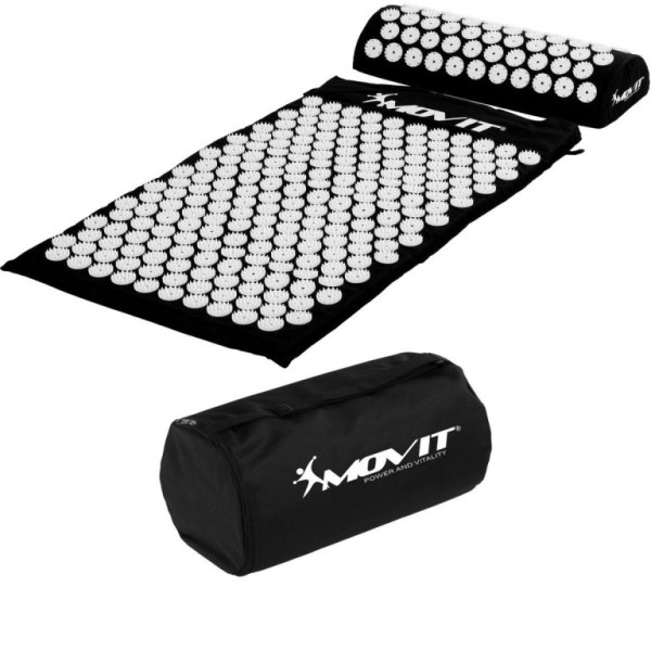 Akupresurní podložka, přenosná taška, 75x44x2,5 cm, černá