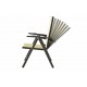 2 ks lehká zahradní židle, nastavitelné opěradlo, skládací, krémová