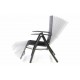 2 ks polohovatelná zahradní židle / leháko 2v1, černá / šedá