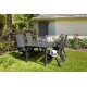 2 ks elegantní zahradní plastová židle, nastavitelná opěrka, grafit