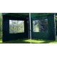 2ks boční stěna pro zahradní stany s okny, zelená