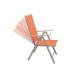 Sestava hliníkového zahradního nábytku, skládací židle, šedá / oranžová