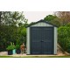 Plastový zahradní domek, 242 x 229 x 223 cm, šedá / antracit