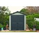 Plastový zahradní domek, 242 x 229 x 223 cm, šedá / antracit