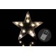 Vánoční svítící hvězda do bytu, na baterie, 10 LED diod, 30 cm