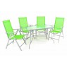 Elegantní set zahradního nábytku pro 4 osoby, šedá / zelená