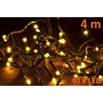Vánoční řetěz - dekorace do bytu, teple bílá, 40 LED