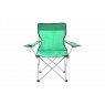 Textilní skládací židle s kovovým rámem, zelená