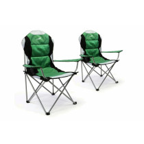 2 ks kempingová přenosná židlička, skládací, ocel / textilní potah