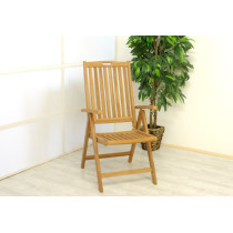 Skládací zahradní masivní židle, týkové dřevo