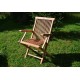 2 ks dřevěná zahradní skládací židle, teakové dřevo