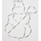 Vánoční svítící sněhulák do okna, 35 LED diod, 30 cm